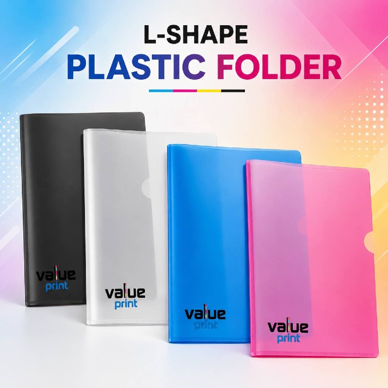 L Shape Plastic Folder
